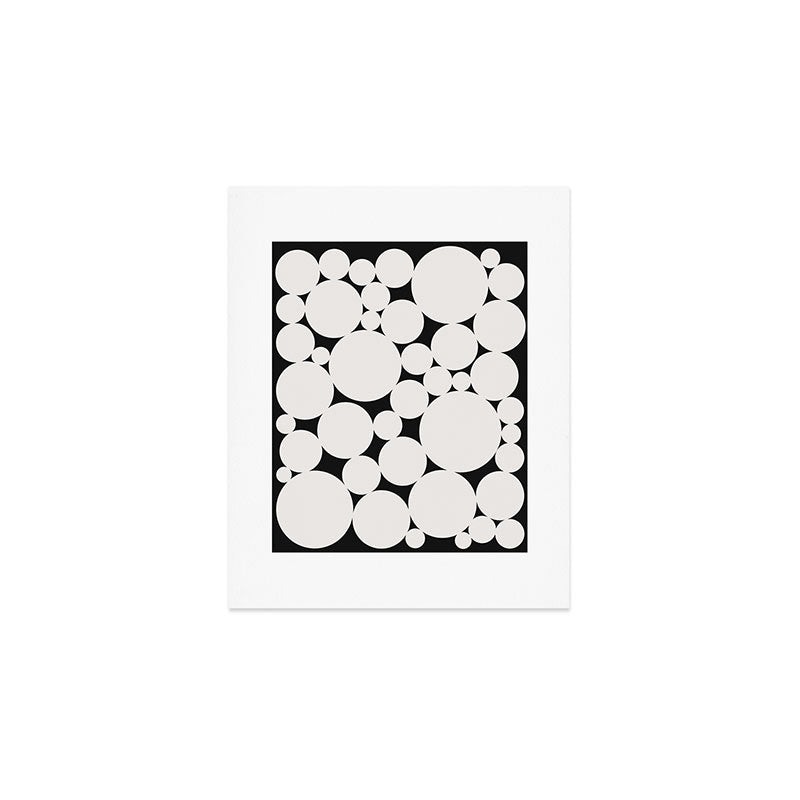 Circular Collage - Black and White Art Print Gallery Image 1