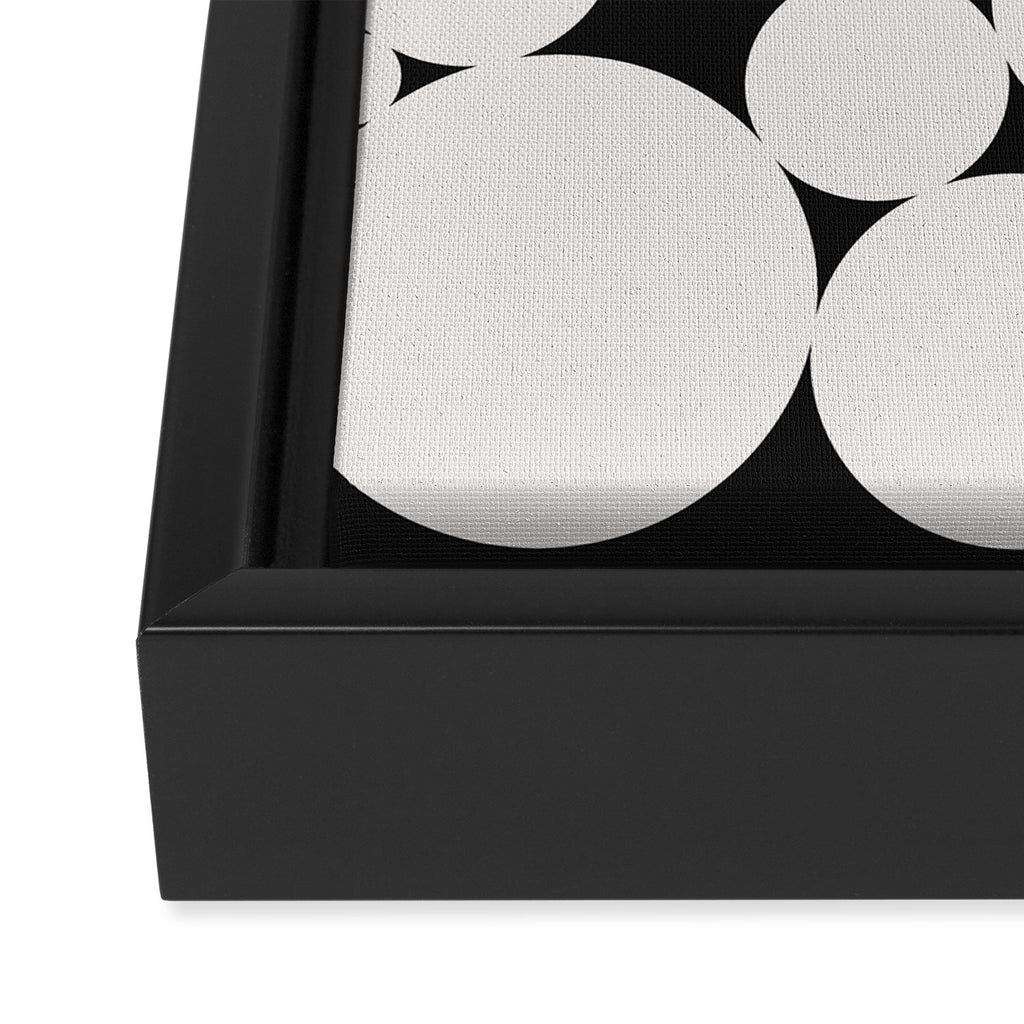 Circular Collage - Black and White Framed Canvas Print Gallery Image 3