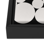 Circular Collage - Black and White Framed Canvas Print Gallery Image 3