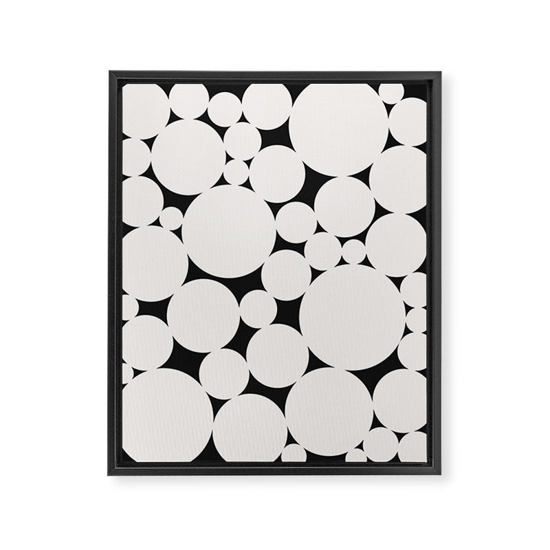 Circular Collage - Black and White Framed Canvas Print Gallery Image 8