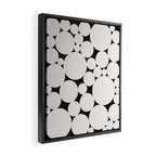 Circular Collage - Black and White Framed Canvas Print Gallery Image 2