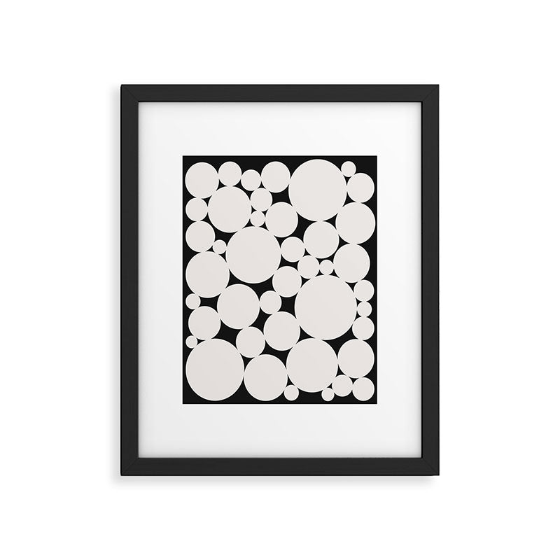 Circular Collage - Black and White Framed Art Print Gallery Image 6