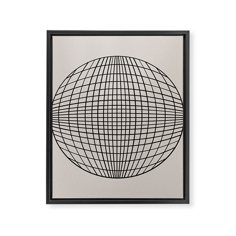 Circular Geometry - Grid Framed Canvas Print Gallery Image 8
