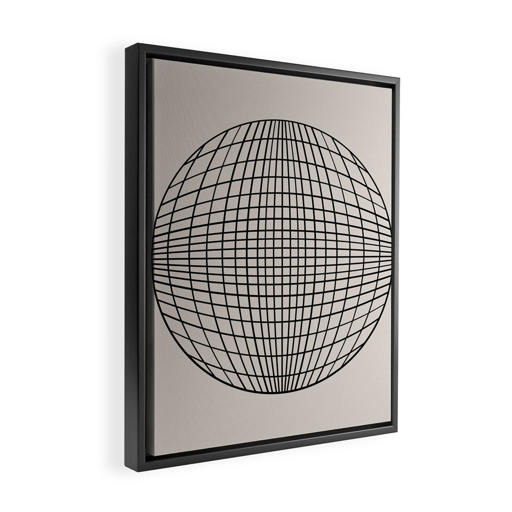 Circular Geometry - Grid Framed Canvas Print Gallery Image 2