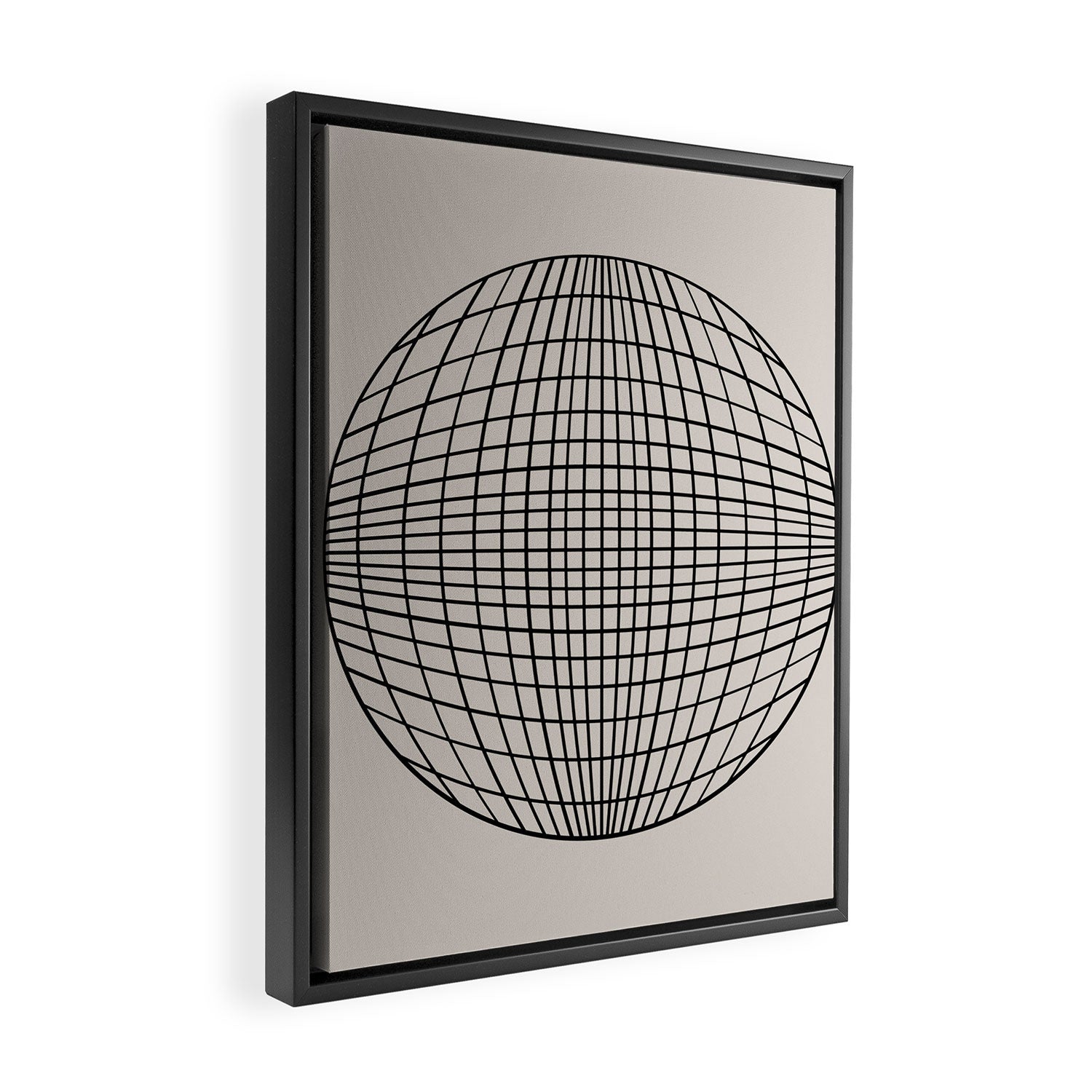 Circular Geometry - Grid Framed Canvas Print Gallery Image 2