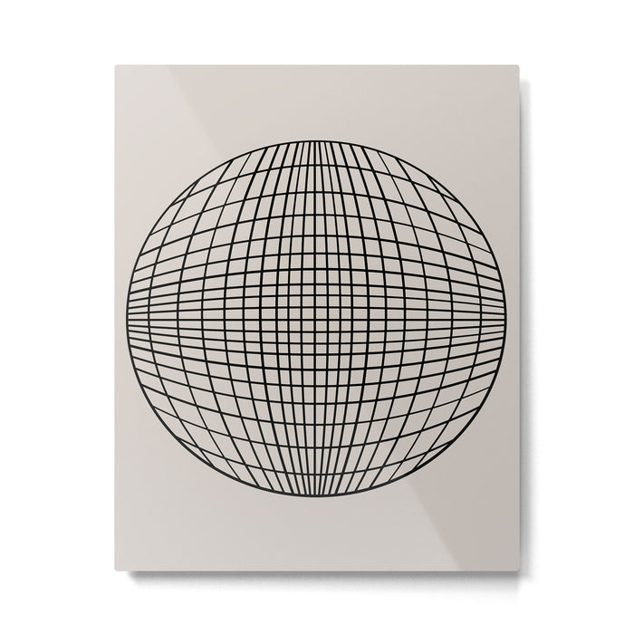 Circular Geometry - Grid Metal Print Gallery Image 1