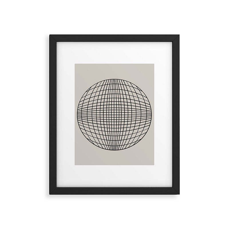 Circular Geometry - Grid Framed Art Print Gallery Image 6