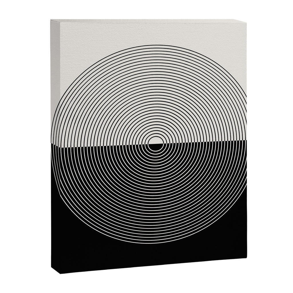 Circular Lines III Black & White Canvas Print Gallery Image 8