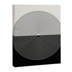 Circular Lines III Black & White Canvas Print Gallery Image 8
