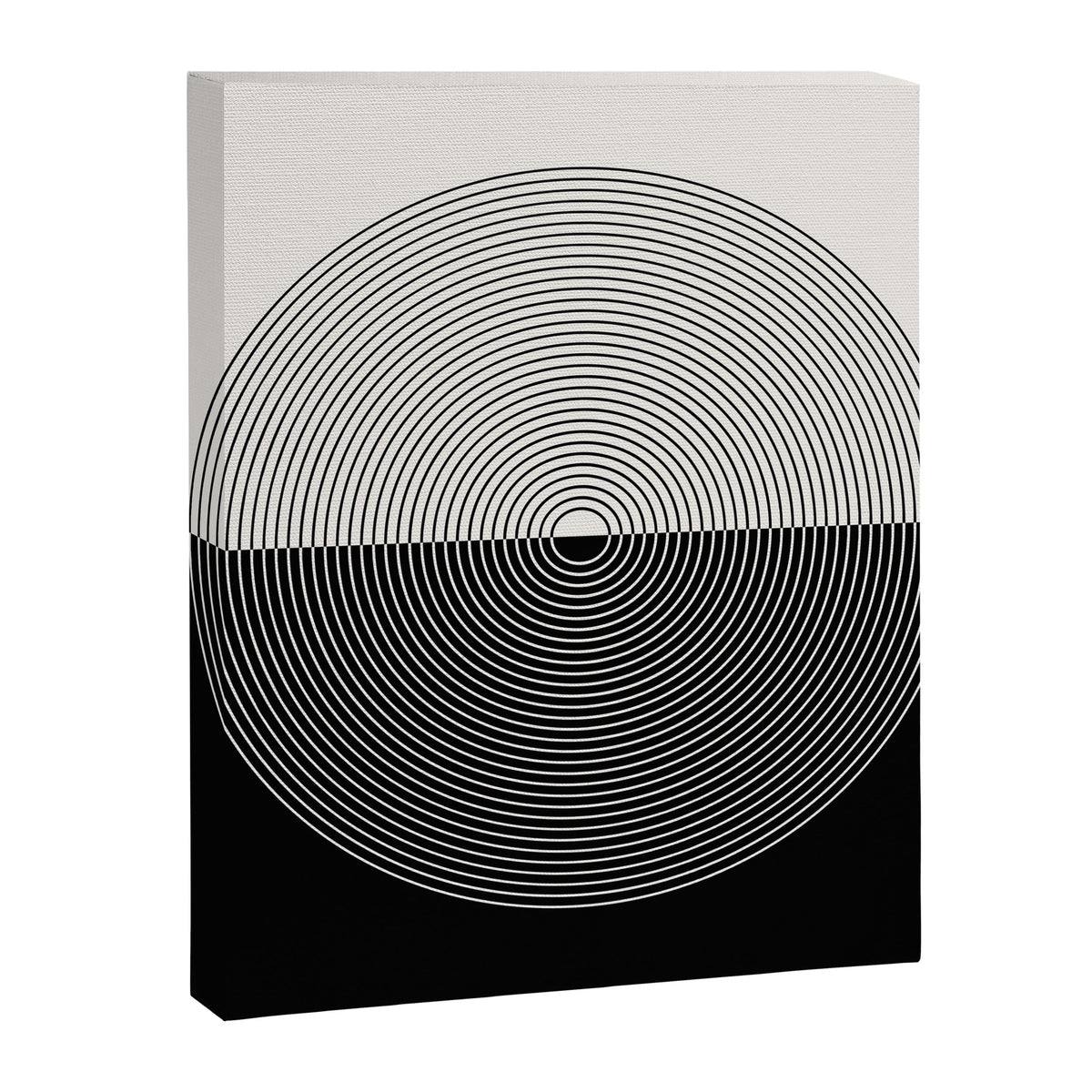 Circular Lines III Black & White Canvas Print Gallery Image 8