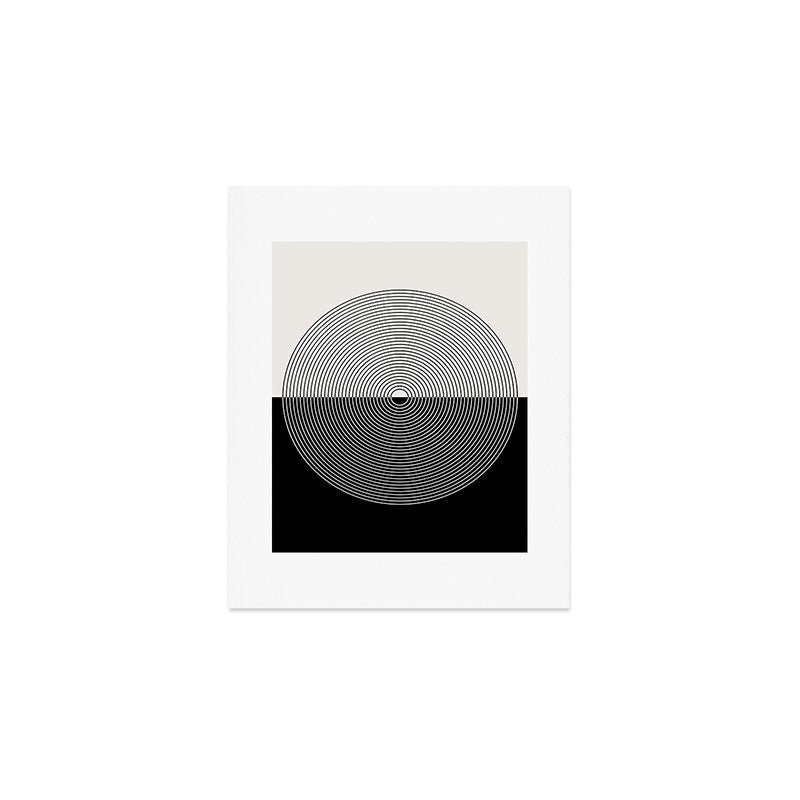Circular Lines III Black & White Art Print Gallery Image 1