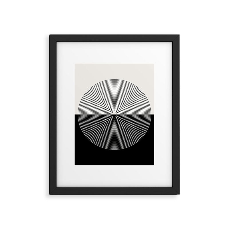 Circular Lines III Black & White Framed Art Print Gallery Image 6