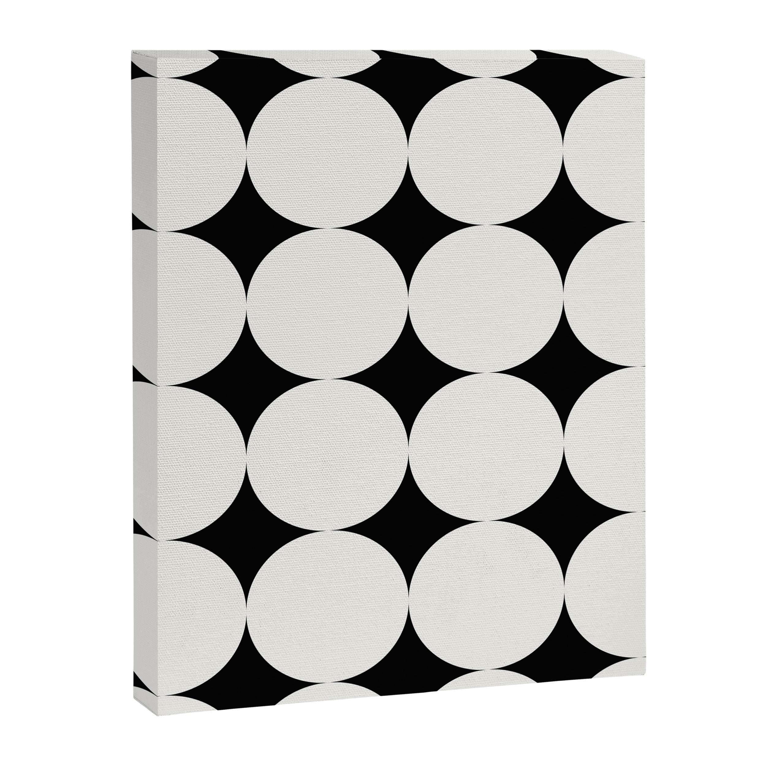 Circular Minimalism - Black & White Canvas Print Gallery Image 8