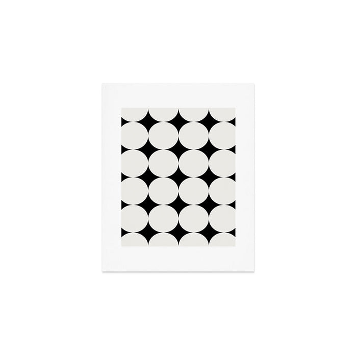 Circular Minimalism - Black & White Art Print Gallery Image 1