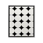 Circular Minimalism - Black & White Framed Canvas Print Gallery Image 8