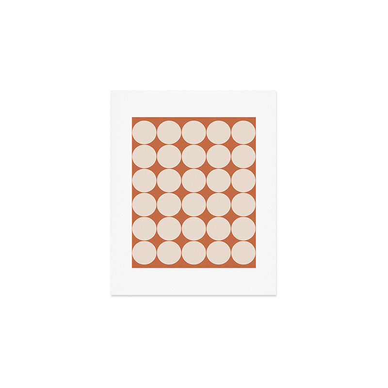 Circular Minimalism - Retro Orange Art Print Gallery Image 1