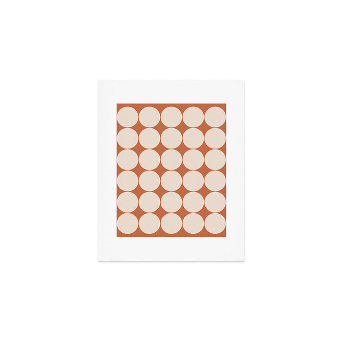 Circular Minimalism - Retro Orange Art Print Gallery Image 1