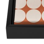 Circular Minimalism - Retro Orange Framed Canvas Print Gallery Image 3