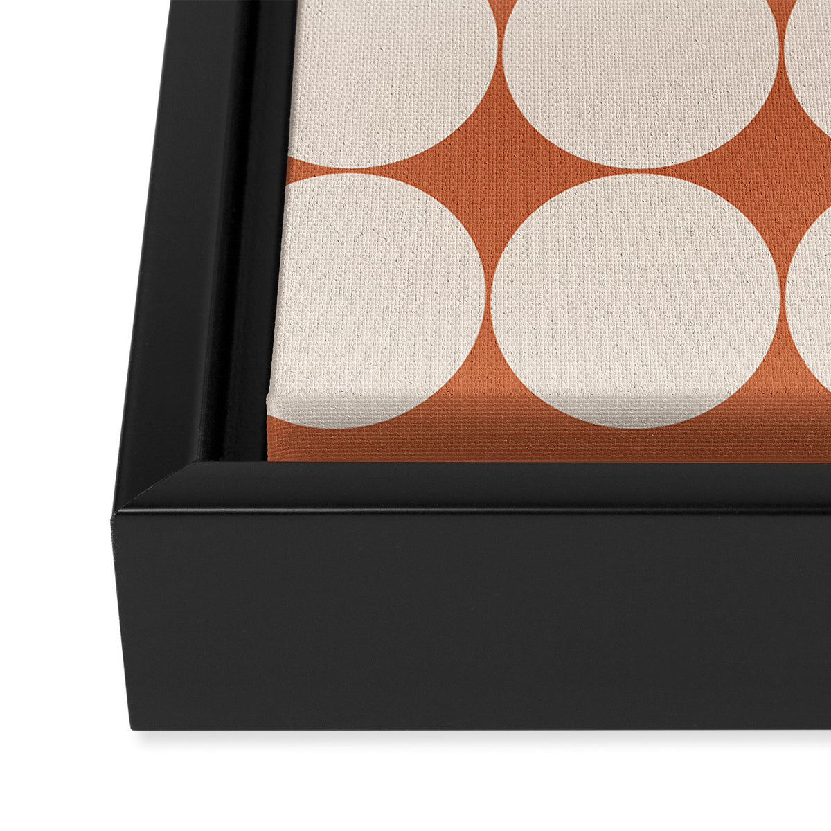 Circular Minimalism - Retro Orange Framed Canvas Print Gallery Image 3