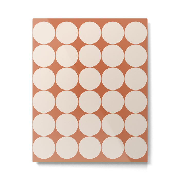 Circular Minimalism - Retro Orange Metal Print Gallery Image 1