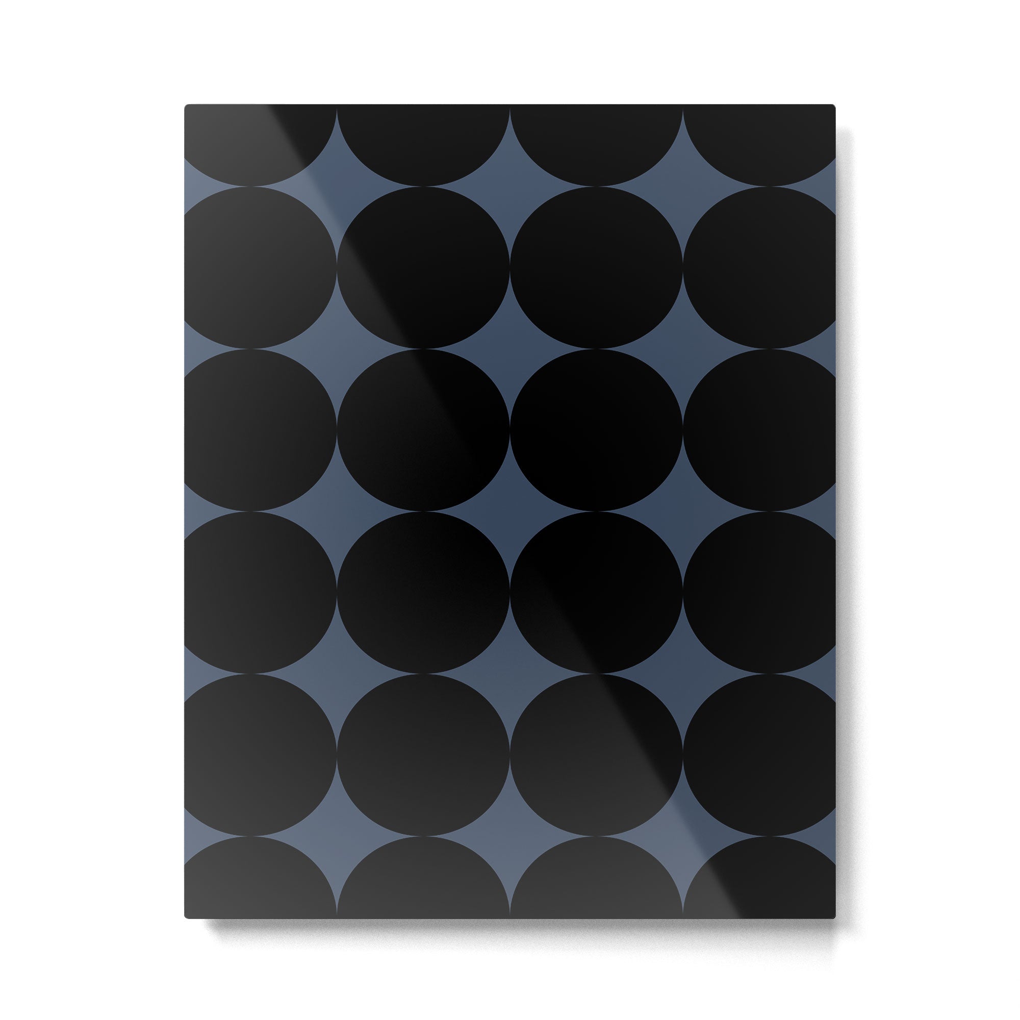 Circular Minimalism - Retro Blue Black Metal Print Gallery Image 6