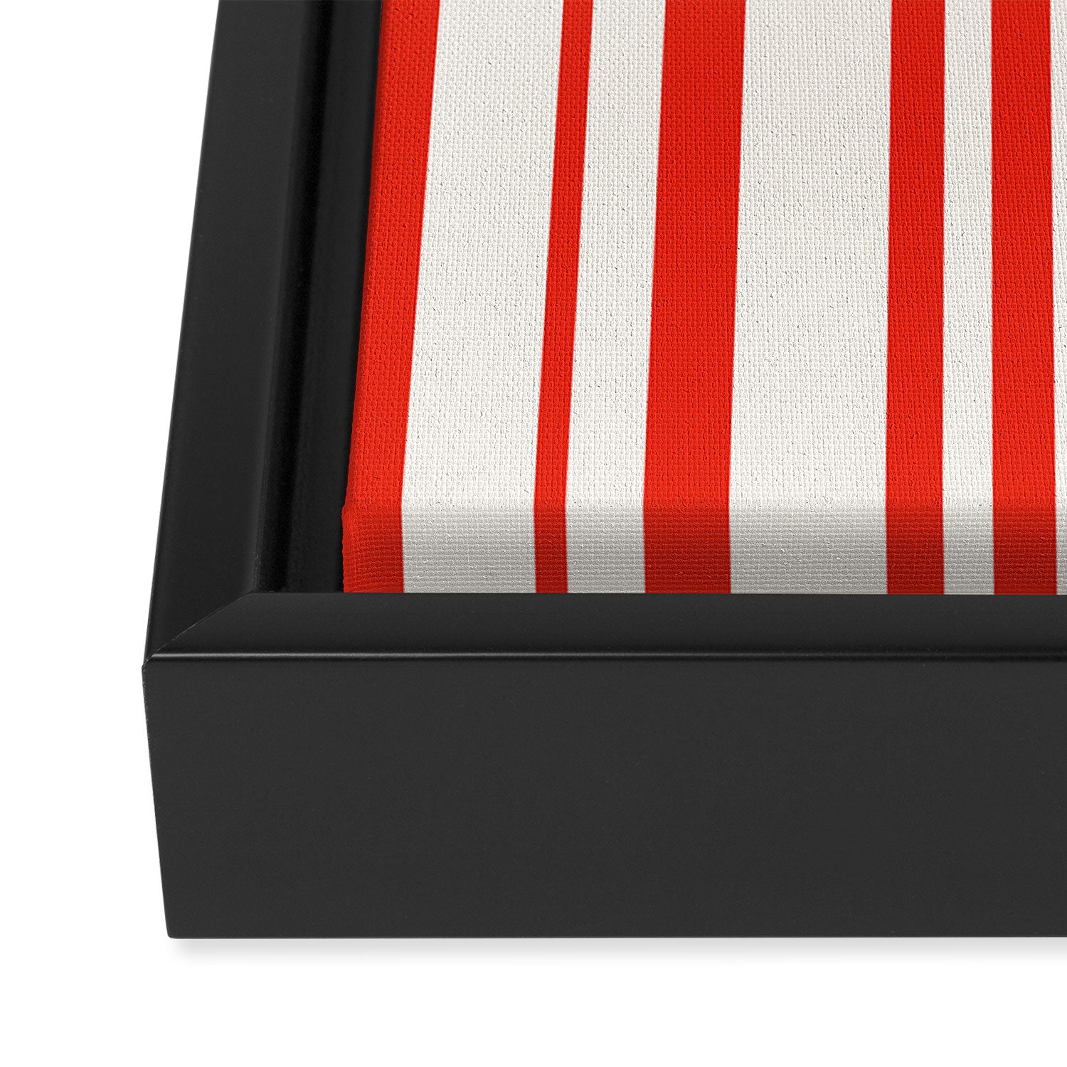 Classic Stripes I - Red & White Candy Cane Framed Canvas Print Gallery Image 3