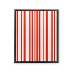 Classic Stripes I - Red & White Candy Cane Framed Canvas Print Gallery Image 6
