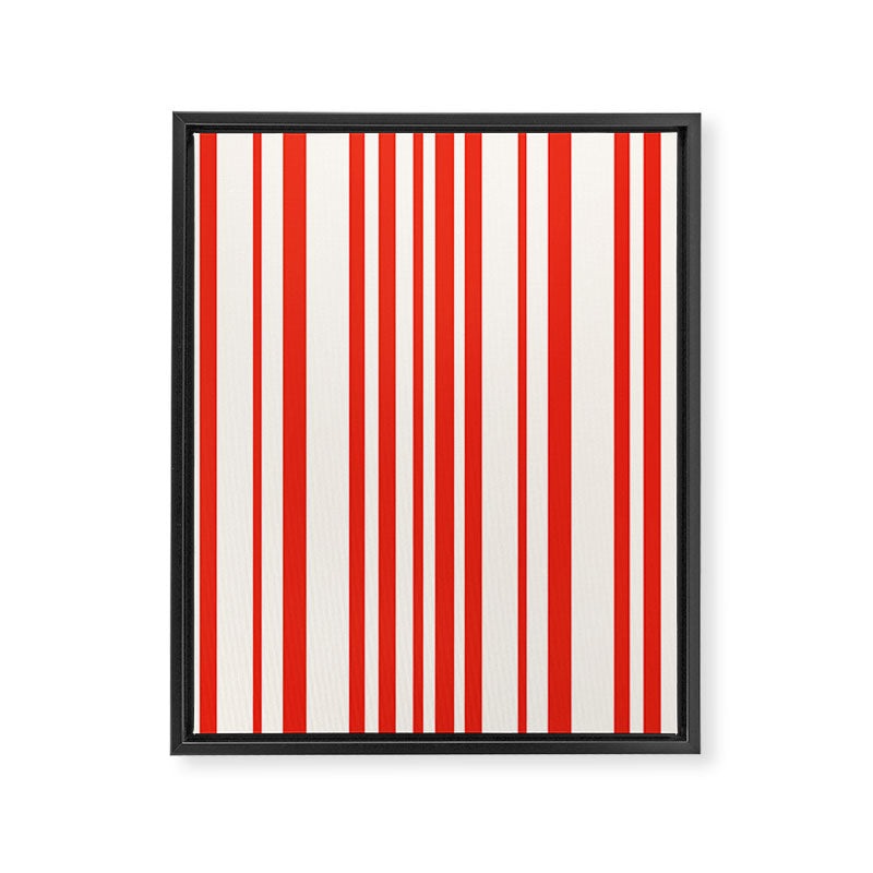 Classic Stripes I - Red & White Candy Cane Framed Canvas Print Gallery Image 6