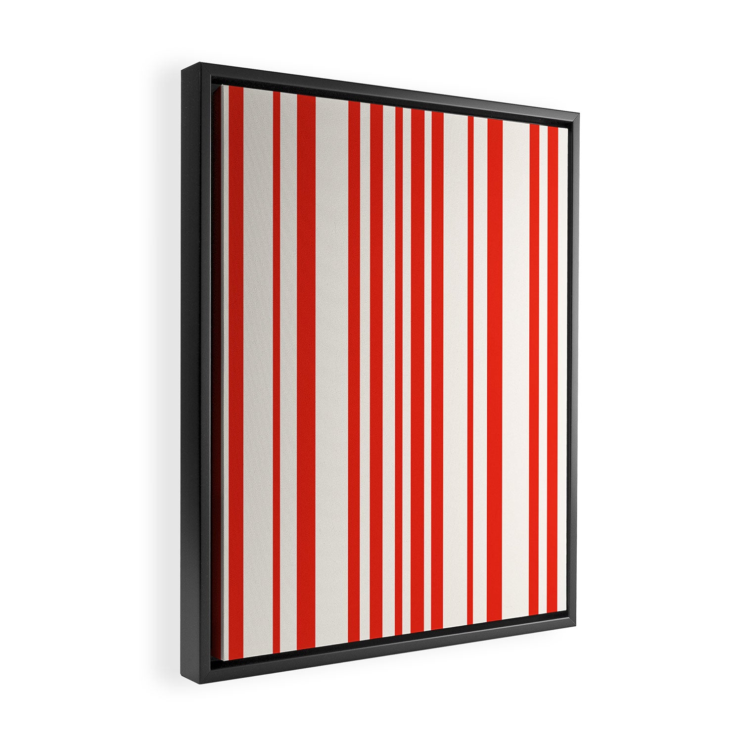 Classic Stripes I - Red & White Candy Cane Framed Canvas Print Gallery Image 2