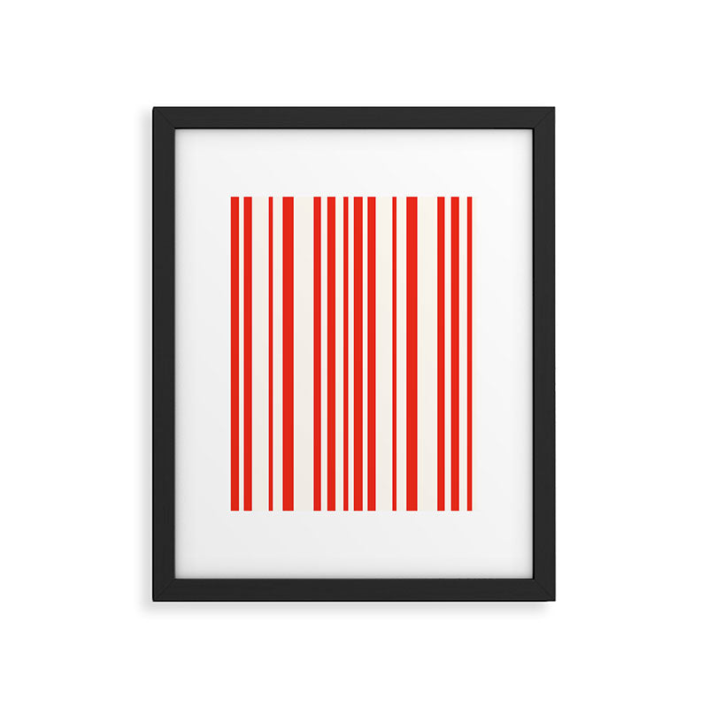Classic Stripes I - Red & White Candy Cane Framed Art Print Gallery Image 5
