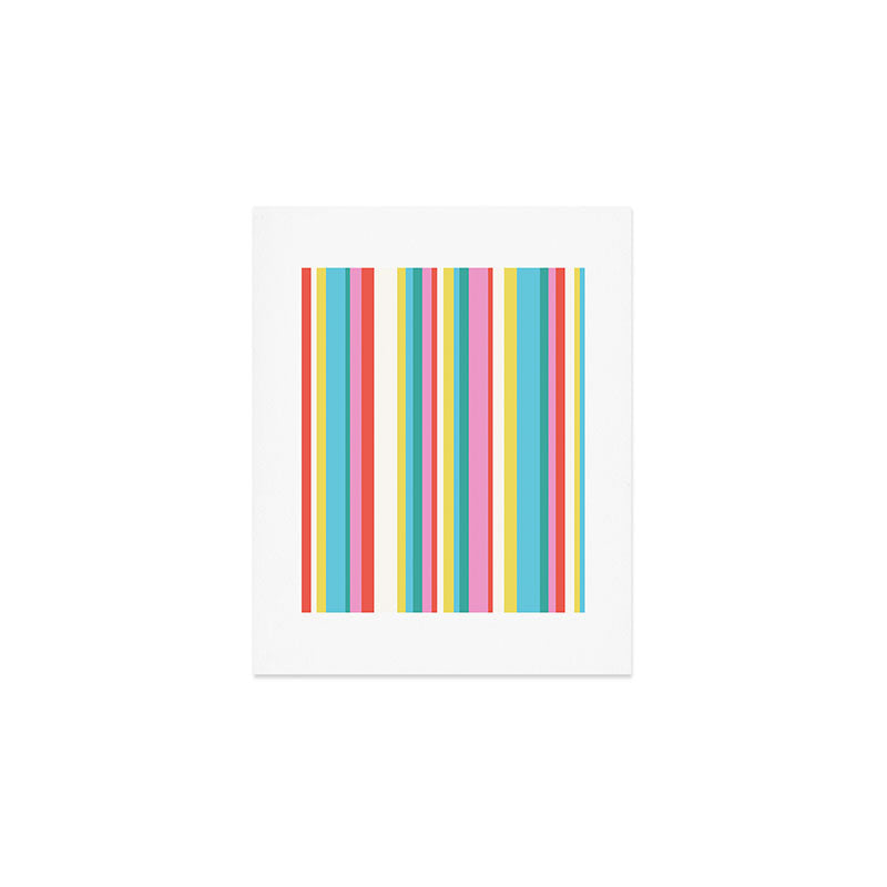 Classic Stripes II - 60s Candy Rainbow Art Print Gallery Image 1