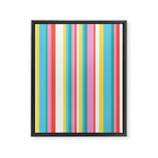 Classic Stripes II - 60s Candy Rainbow Framed Canvas Print Gallery Image 6