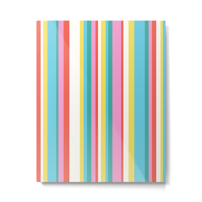 Classic Stripes II - 60s Candy Rainbow Metal Print Gallery Image 1