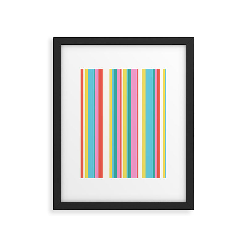 Classic Stripes II - 60s Candy Rainbow Framed Art Print Gallery Image 5