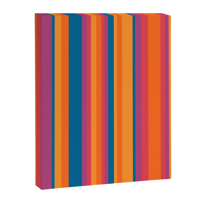 Classic Stripes III - Retro Rainbow  Canvas Print Gallery Image 1
