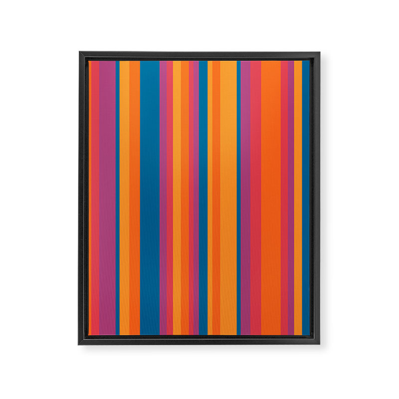Classic Stripes III - Retro Rainbow  Framed Canvas Print Gallery Image 6