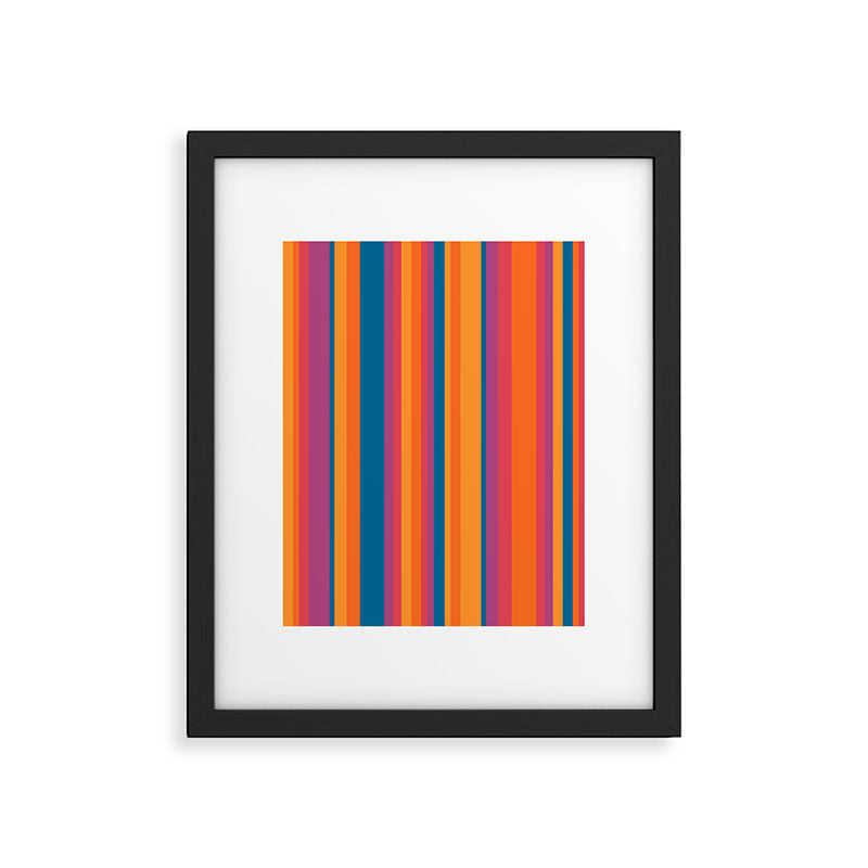 Classic Stripes III - Retro Rainbow  Framed Art Print Gallery Image 5