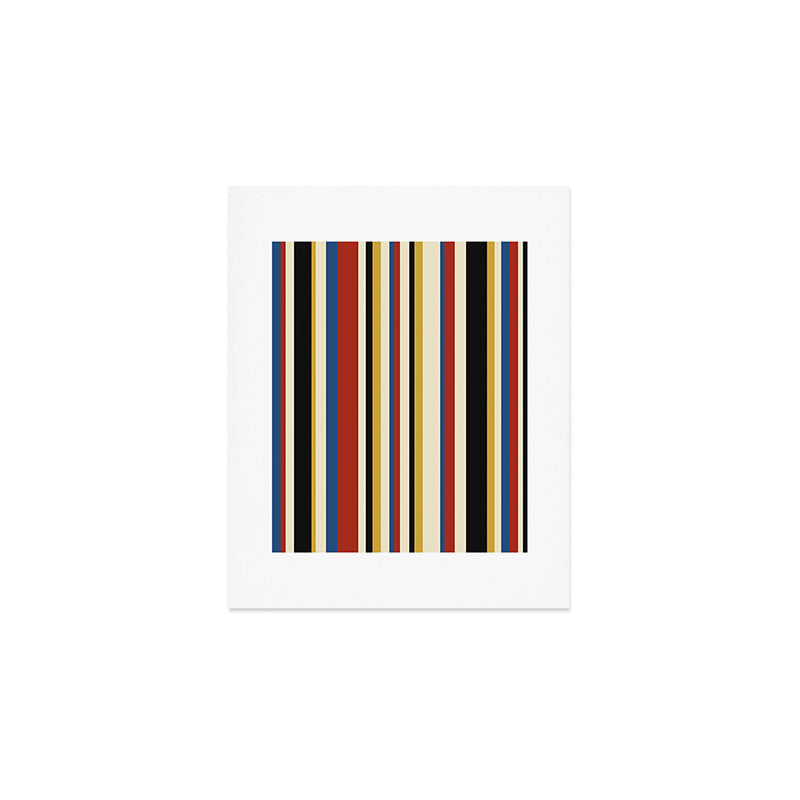Classic Stripes IX - Bauhaus Palette Art Print Gallery Image 1