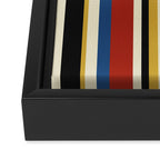 Classic Stripes IX - Bauhaus Palette Framed Canvas Print Gallery Image 3