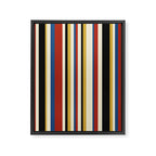 Classic Stripes IX - Bauhaus Palette Framed Canvas Print Gallery Image 6