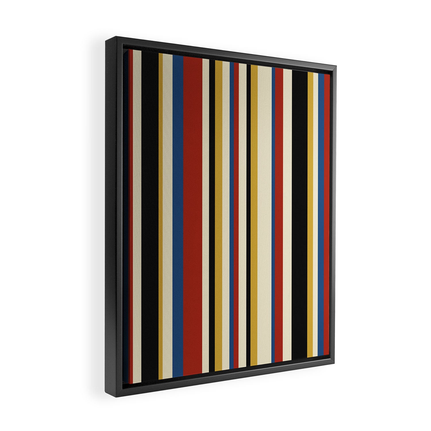 Classic Stripes IX - Bauhaus Palette Framed Canvas Print Gallery Image 2