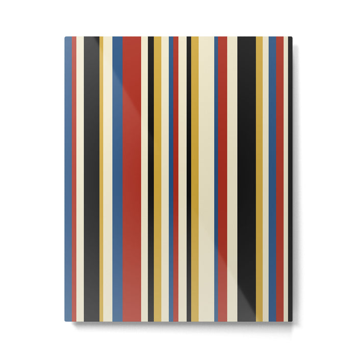 Classic Stripes IX - Bauhaus Palette Metal Print Gallery Image 1