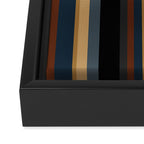 Classic Stripes V - Dark Vintage  Framed Canvas Print Gallery Image 3