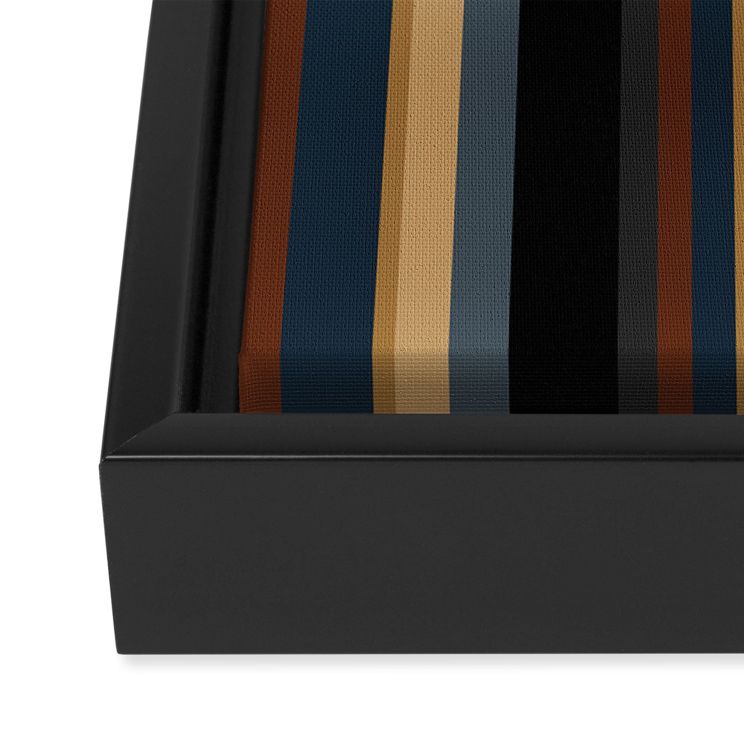 Classic Stripes V - Dark Vintage  Framed Canvas Print Gallery Image 3