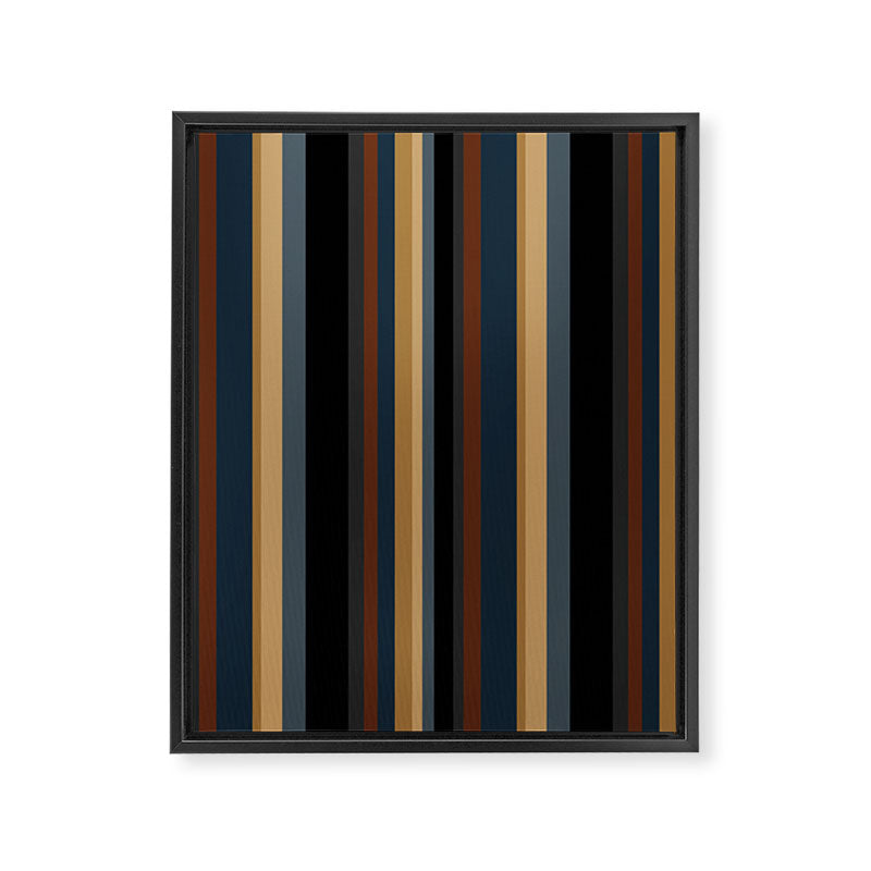 Classic Stripes V - Dark Vintage  Framed Canvas Print Gallery Image 6