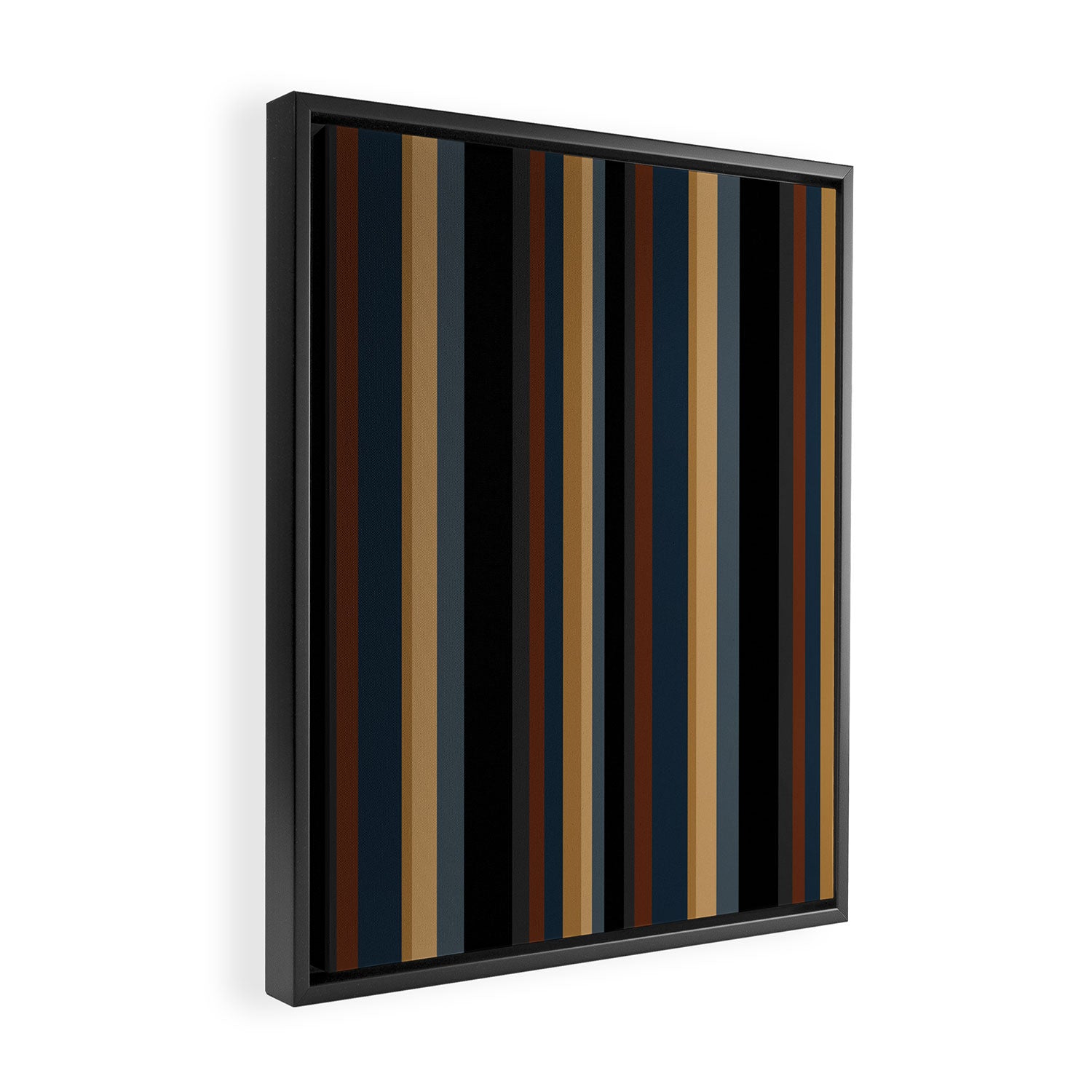 Classic Stripes V - Dark Vintage  Framed Canvas Print Gallery Image 2