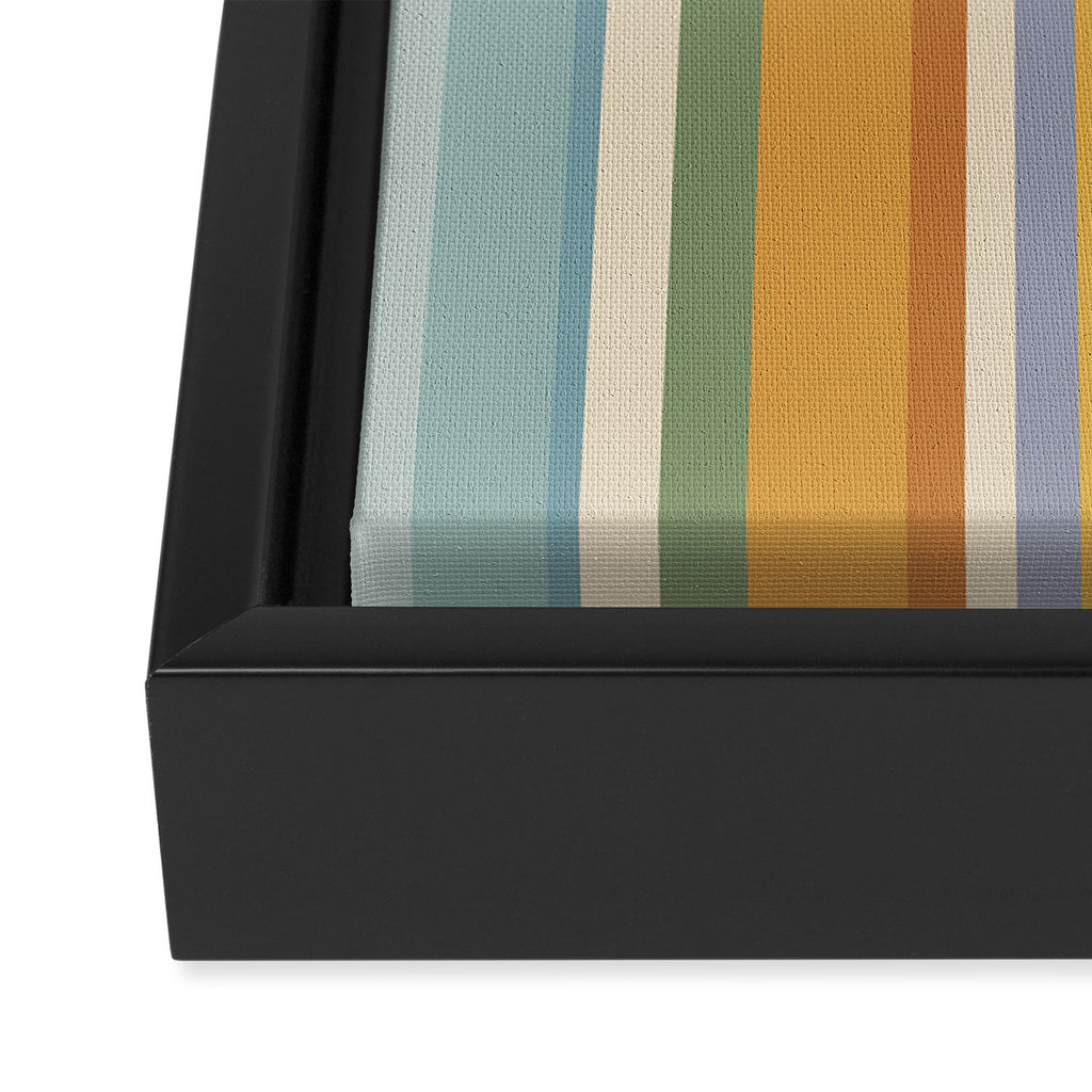 Classic Stripes VI - Vintage Pastel Framed Canvas Print Gallery Image 3