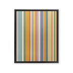 Classic Stripes VI - Vintage Pastel Framed Canvas Print Gallery Image 6