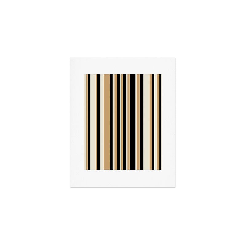 Classic Stripes VII - Neutral Vintage Art Print Gallery Image 1