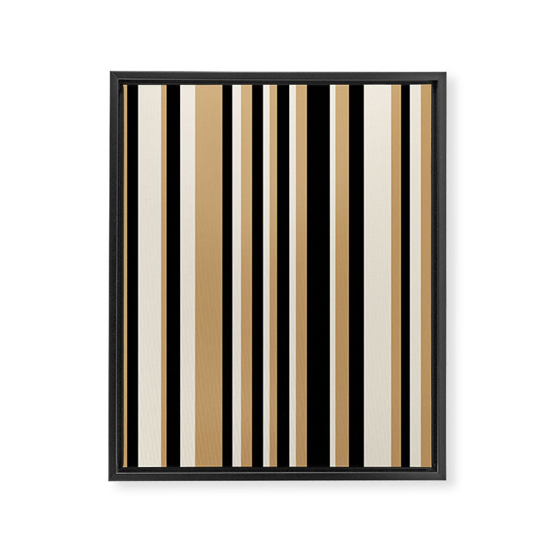 Classic Stripes VII - Neutral Vintage Framed Canvas Print Gallery Image 6